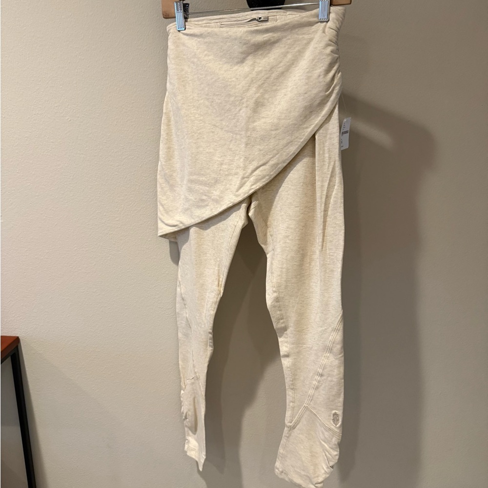 Natural heathered Free People Wrap Leggings! NWT